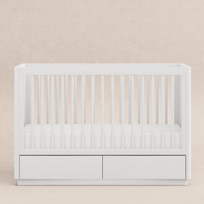 M21601W,Bento 3-in-1 Convertible Storage Crib w/Toddler Bed Conversion Kit in White