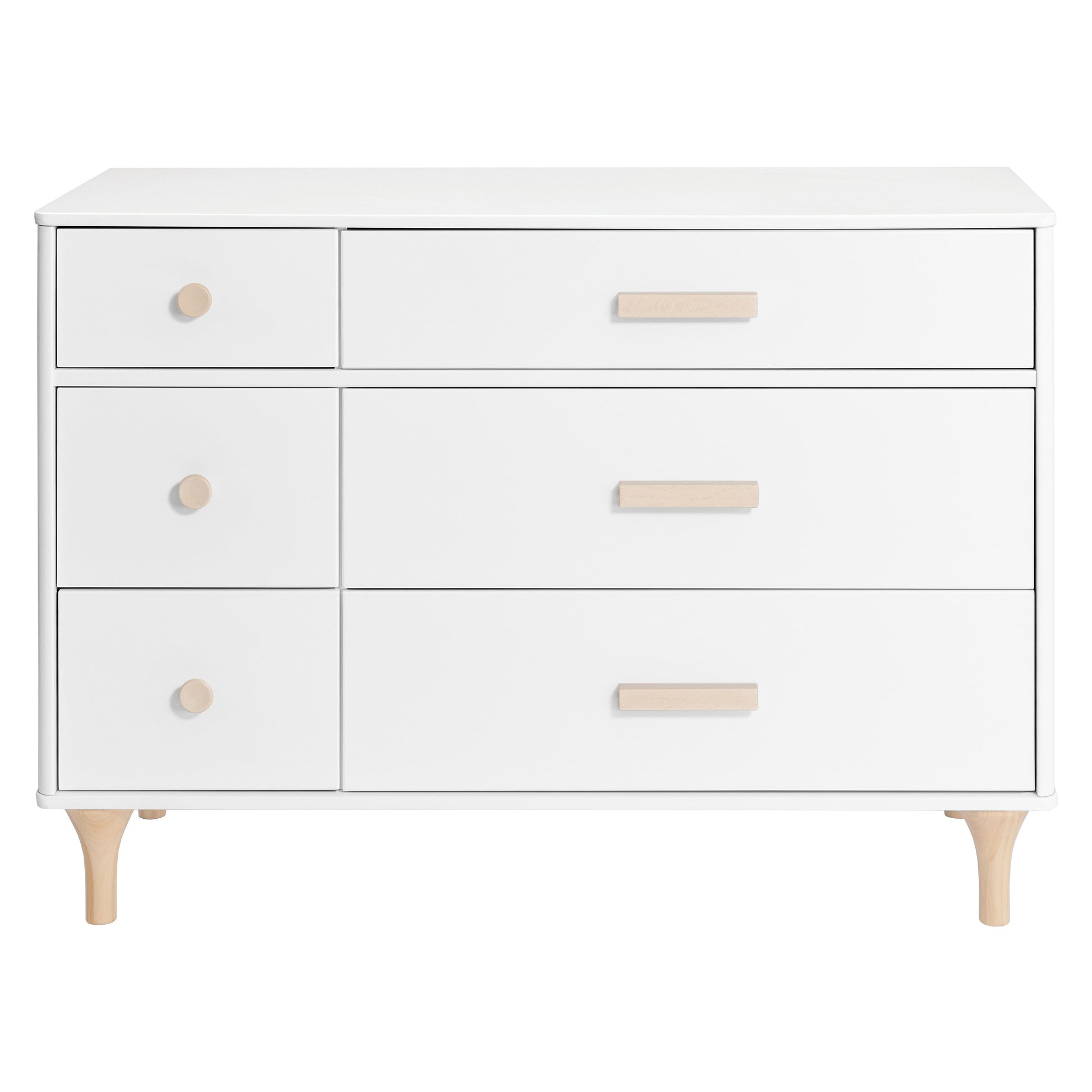 M901672NX,Lolly 6-Drawer Dresser Feet and Knob Set in Washed Natural