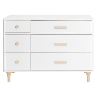 M901672NX,Lolly 6-Drawer Dresser Feet and Knob Set in Washed Natural