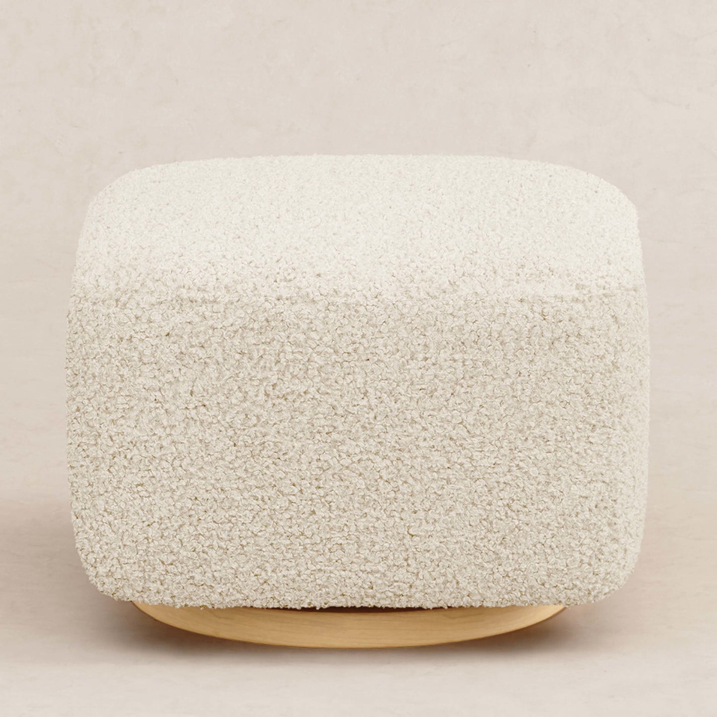 M26385ATLB,Kiwi Gliding Ottoman in Almond Teddy Loop w/ Light Wood Base