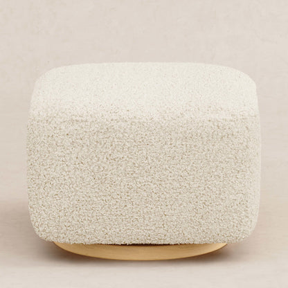 M26385ATLB,Kiwi Gliding Ottoman in Almond Teddy Loop w/ Light Wood Base
