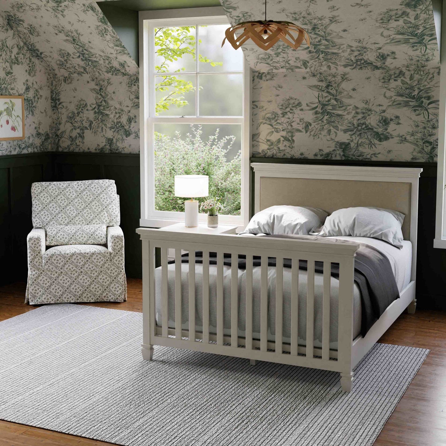 M15801RW,Darlington 4-in-1 Convertible Crib in Warm White