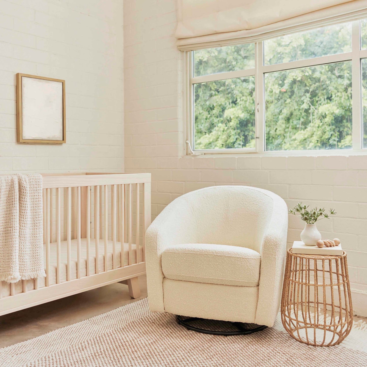 M5887WB,Madison Swivel Glider in Ivory Boucle