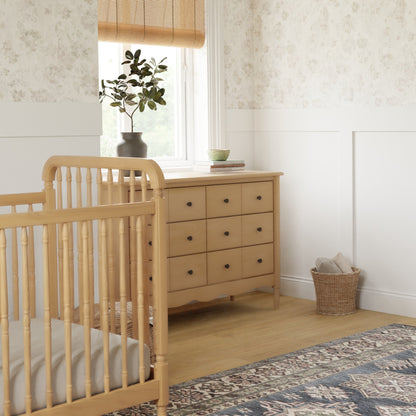 M7101HY,Liberty 3-in-1 Convertible Spindle Crib w/Toddler Bed Conversion Kit in Honey