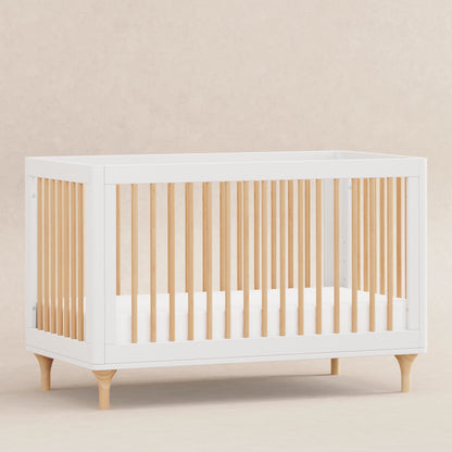 M9001WN,Lolly 3-in-1 Convertible Crib w/Toddler Bed Conversion Kit in White/Natural