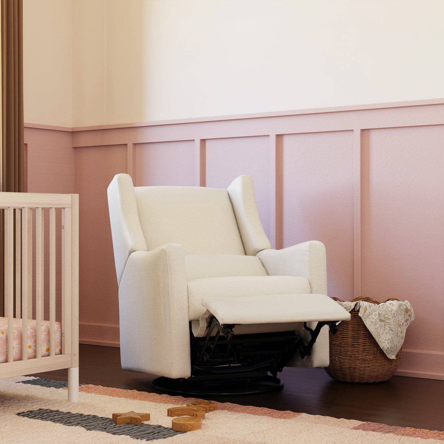 M11288PCMEW,Kiwi Glider Recliner w/ Electronic Control and USB in Performance Cream Eco-Weave