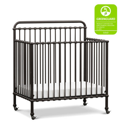 M15398UR,Winston 4-in-1 Convertible Mini Crib in Vintage Iron