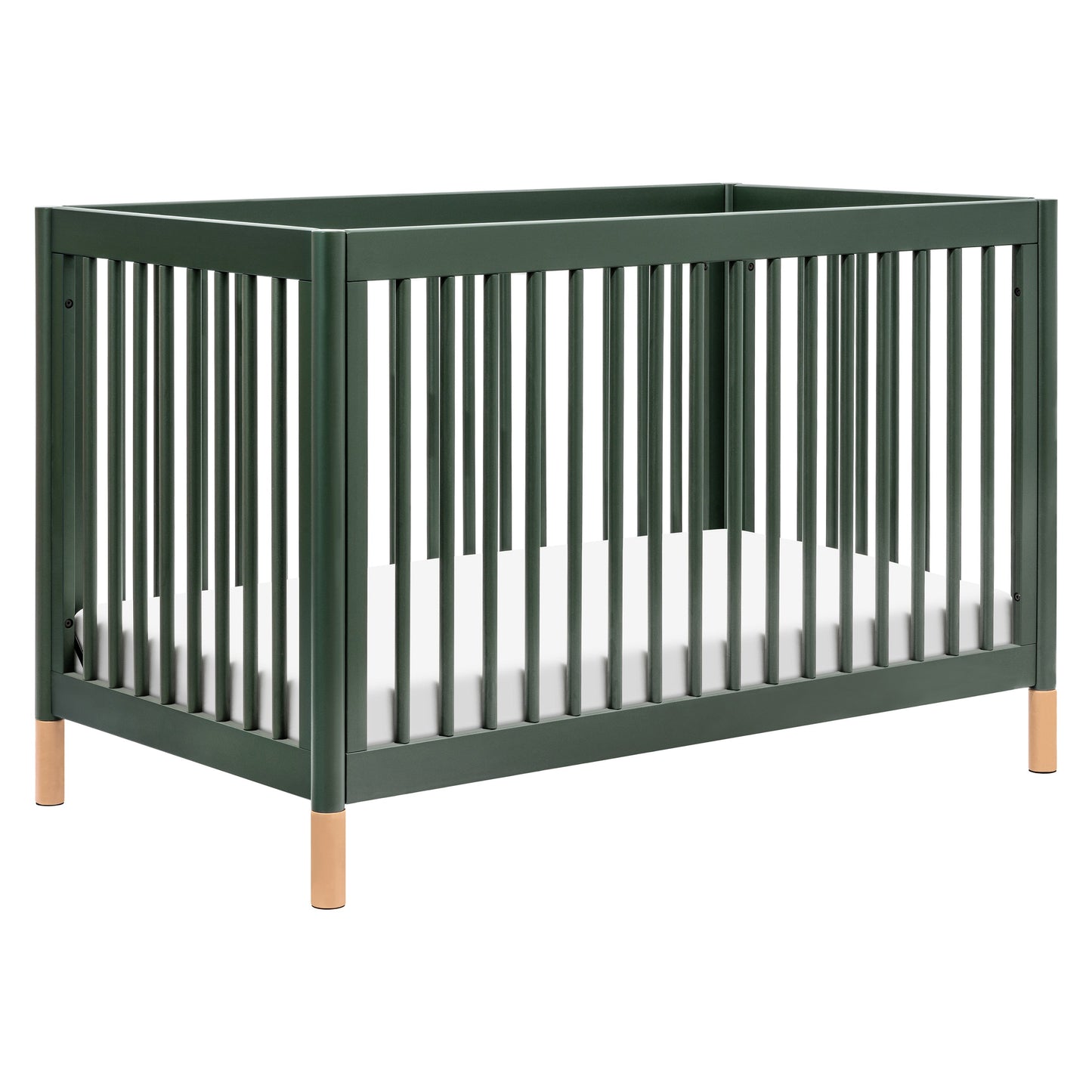 M12901FRGRBE,Gelato 4-in-1 Convertible Crib w/Toddler Bed Kit in Forest Green/Blonde Feet