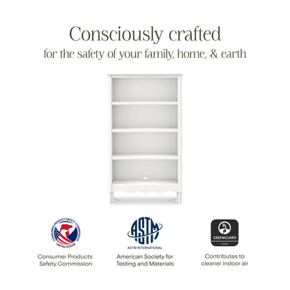 M7114RW,Liberty Assembled Bookcase in Warm White