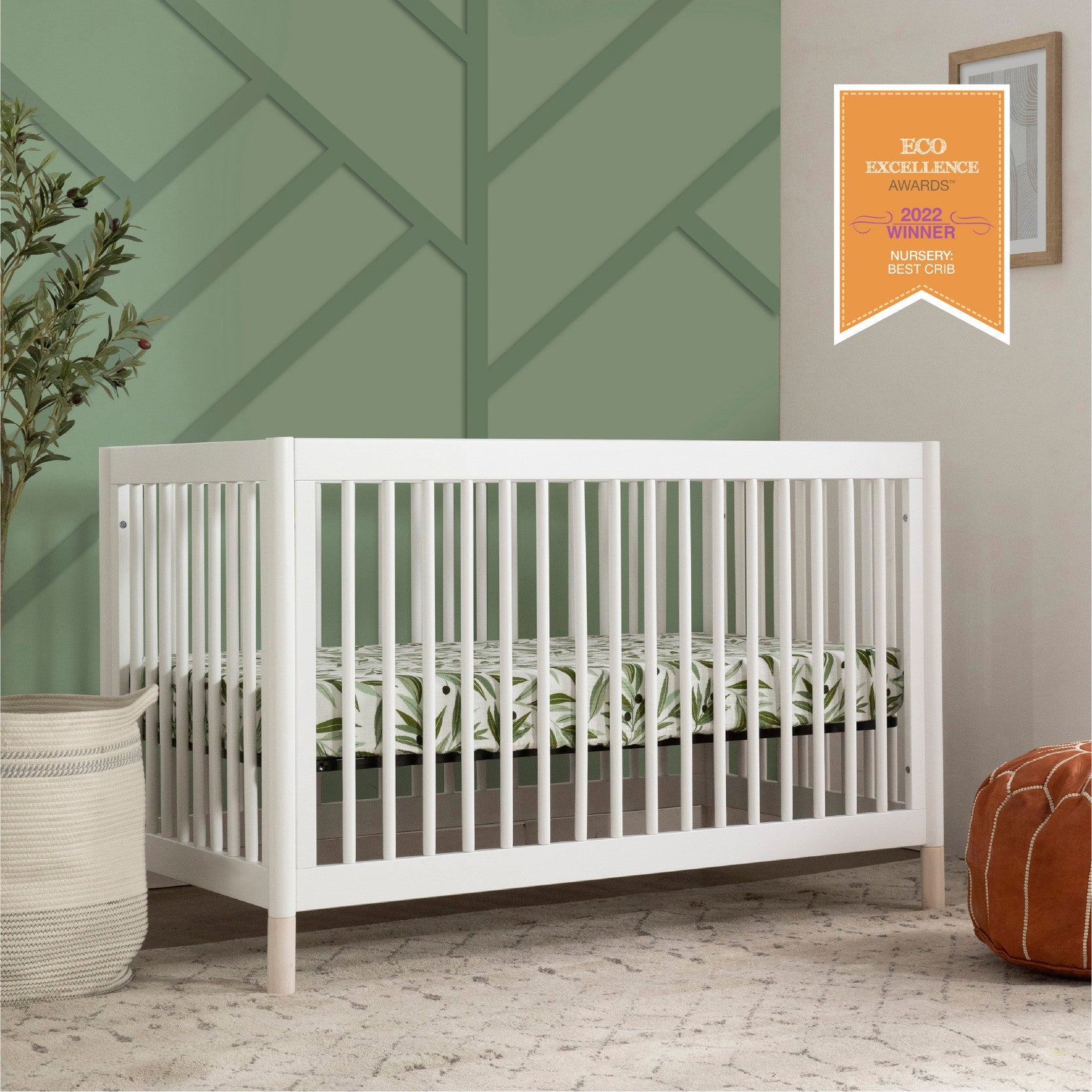 M12901WNX,Gelato 4-in-1 Convertible Crib w/Toddler Conversion Kit in White  NX Feet