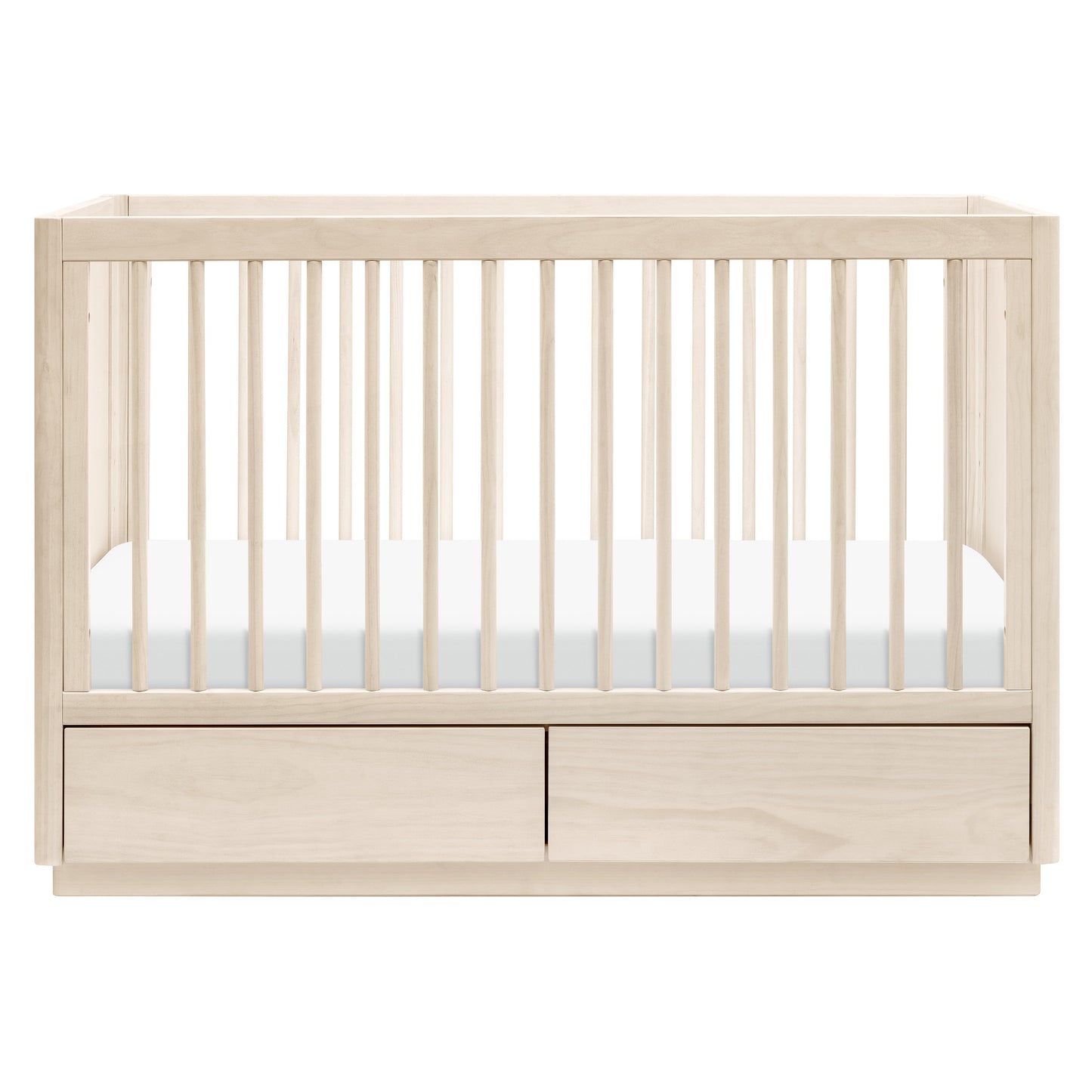 M21601NX,Bento 3-in-1 Convertible Storage Crib w/Toddler Bed Conversion Kit in Washed Natural