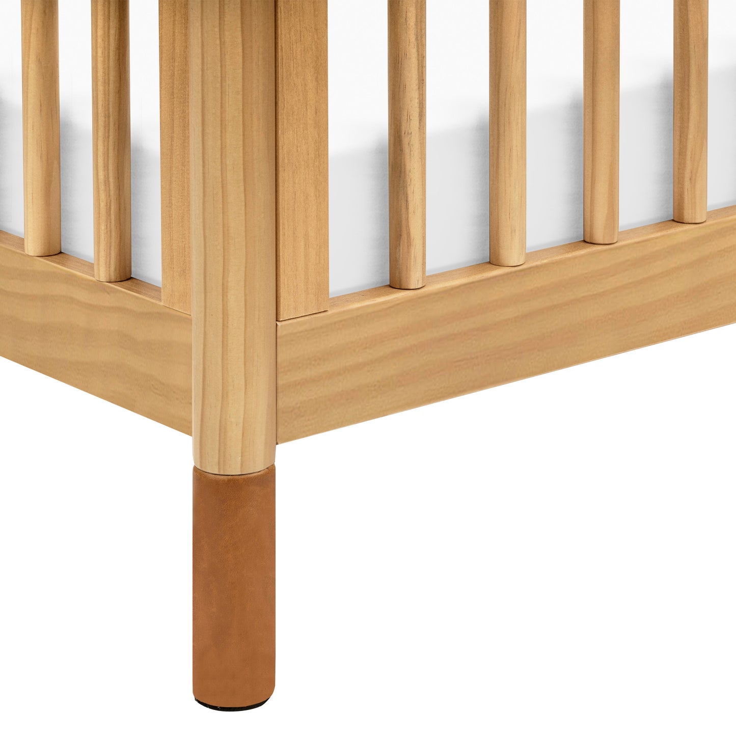 M12901HYVTL,Gelato 4-in-1 Convertible Crib w/Toddler Bed Kit in Honey/Vegan Tan Leather Feet