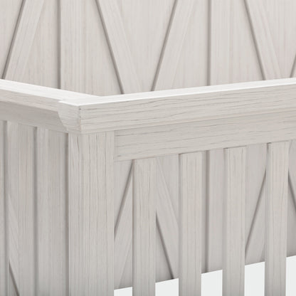 B14501WDF,Emory Farmhouse 4-in-1 Convertible Crib in White Driftwood