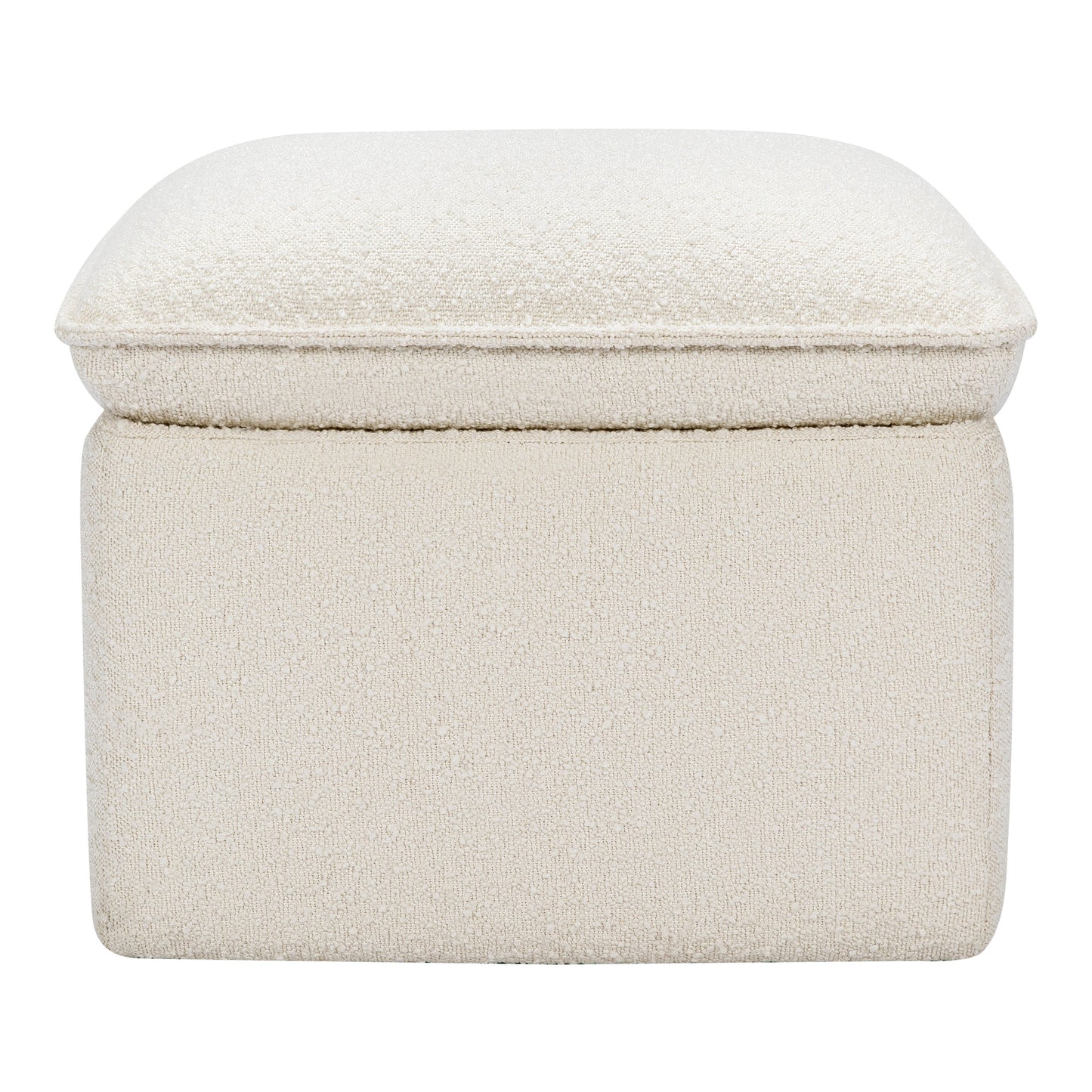 M20985WB,Cali Storage Ottoman in Ivory Boucle