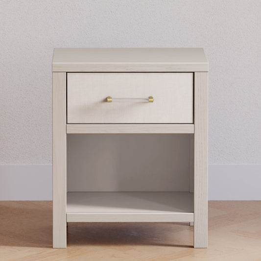 M24860WDFPEW,Eloise Nightstand  Assembled in White Driftwood and Performance Pearl Eco-Weave