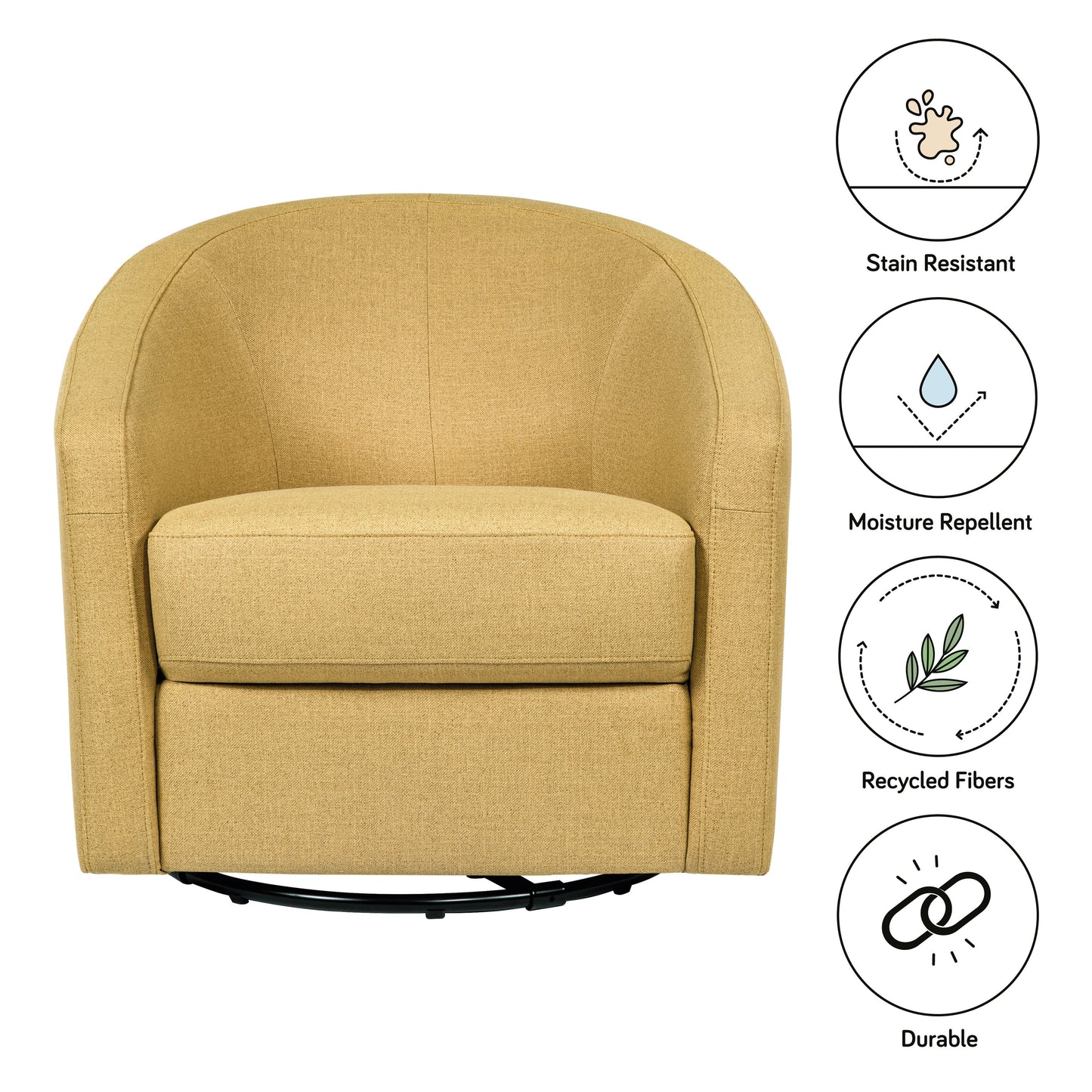 M5887PDET,Madison Swivel Glider in Performance Dijon Eco-Twill