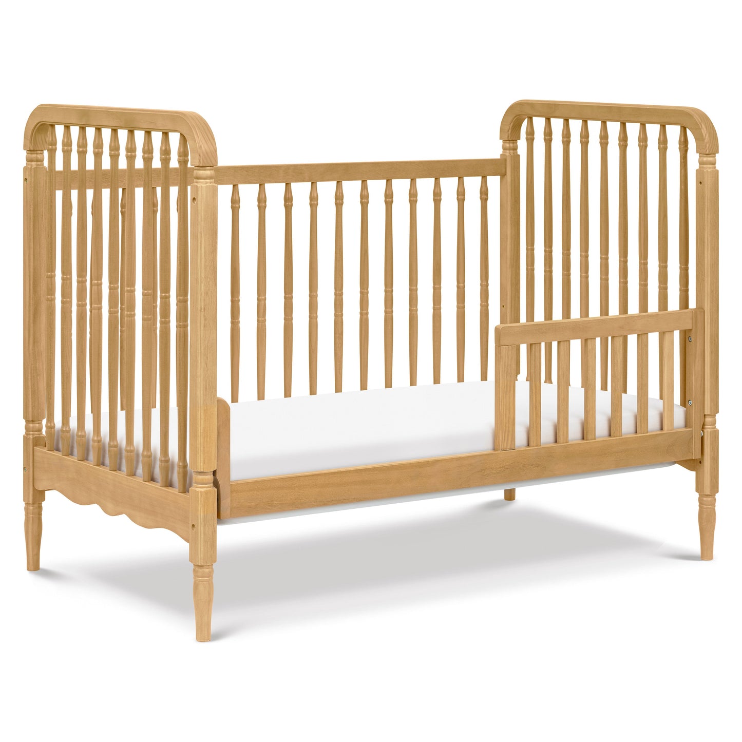 M7101HY,Liberty 3-in-1 Convertible Spindle Crib w/Toddler Bed Conversion Kit in Honey