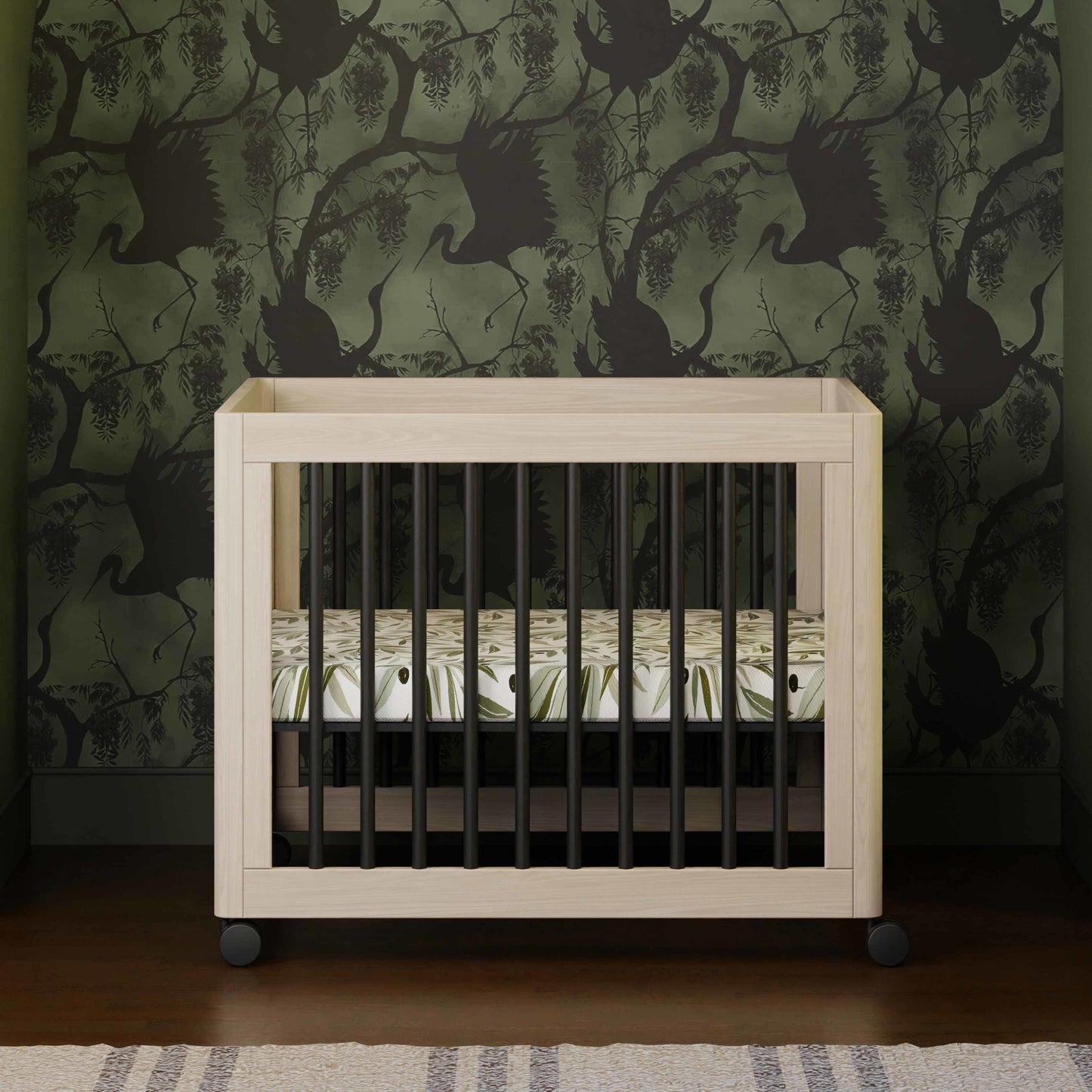 M23401NXB,Yuzu 8-in-1 Convertible Crib w/All-Stages Conversion in Washed Natural/Black