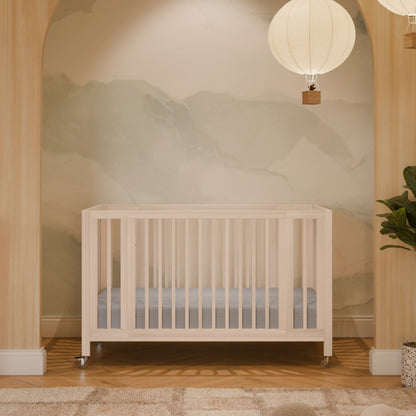 M30880NX,Rolli 9-in-1 Convertible All-Stages?? Crib w/ Bassinet & Toddler Bed Kits in Washed Natural