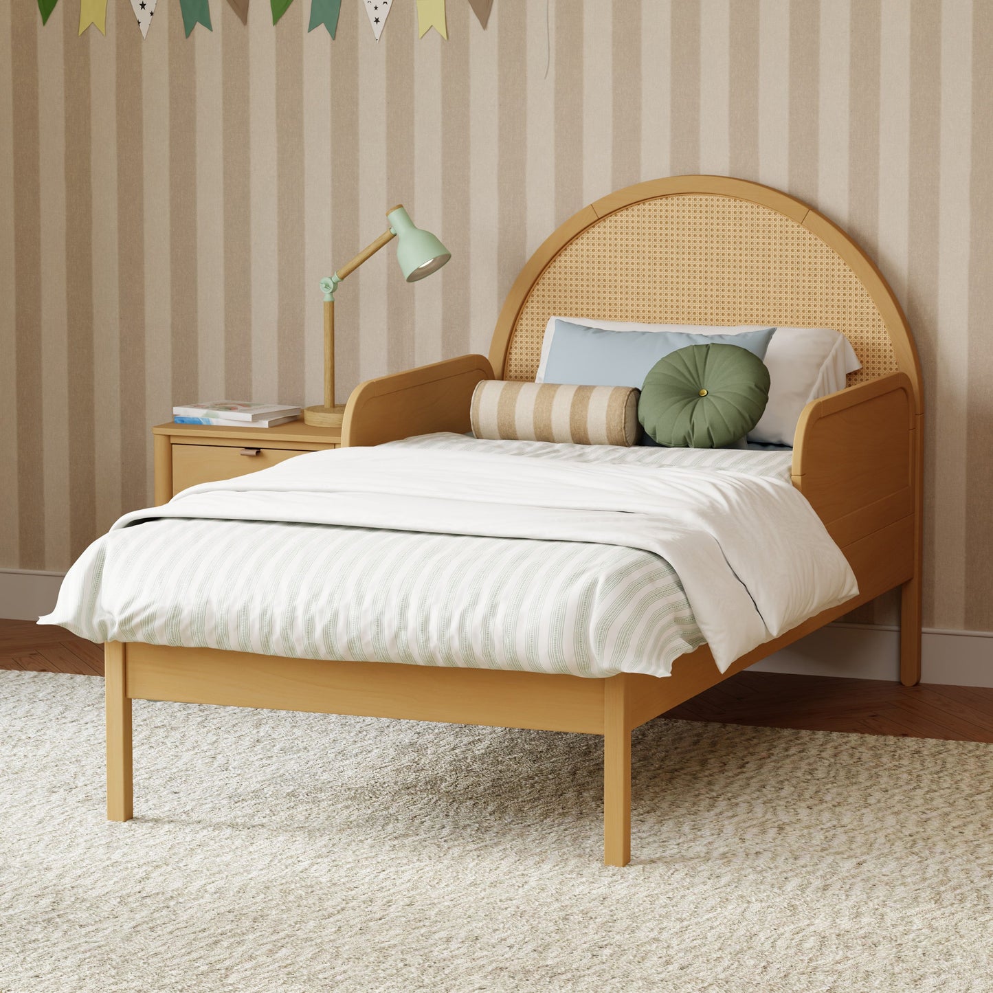 M25999HY,Twin/Full Bed Guardrail in Honey
