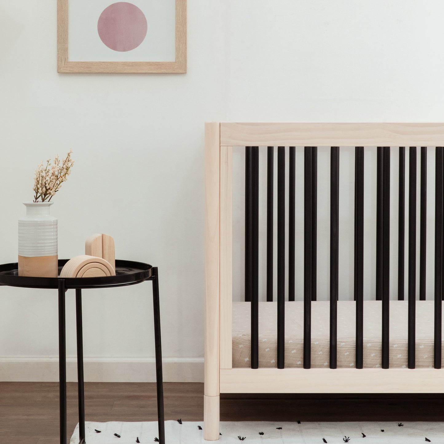 M12901NXB,Gelato 4-in-1 Convertible Crib w/Toddler Conversion Kit in Washed Natural/Black
