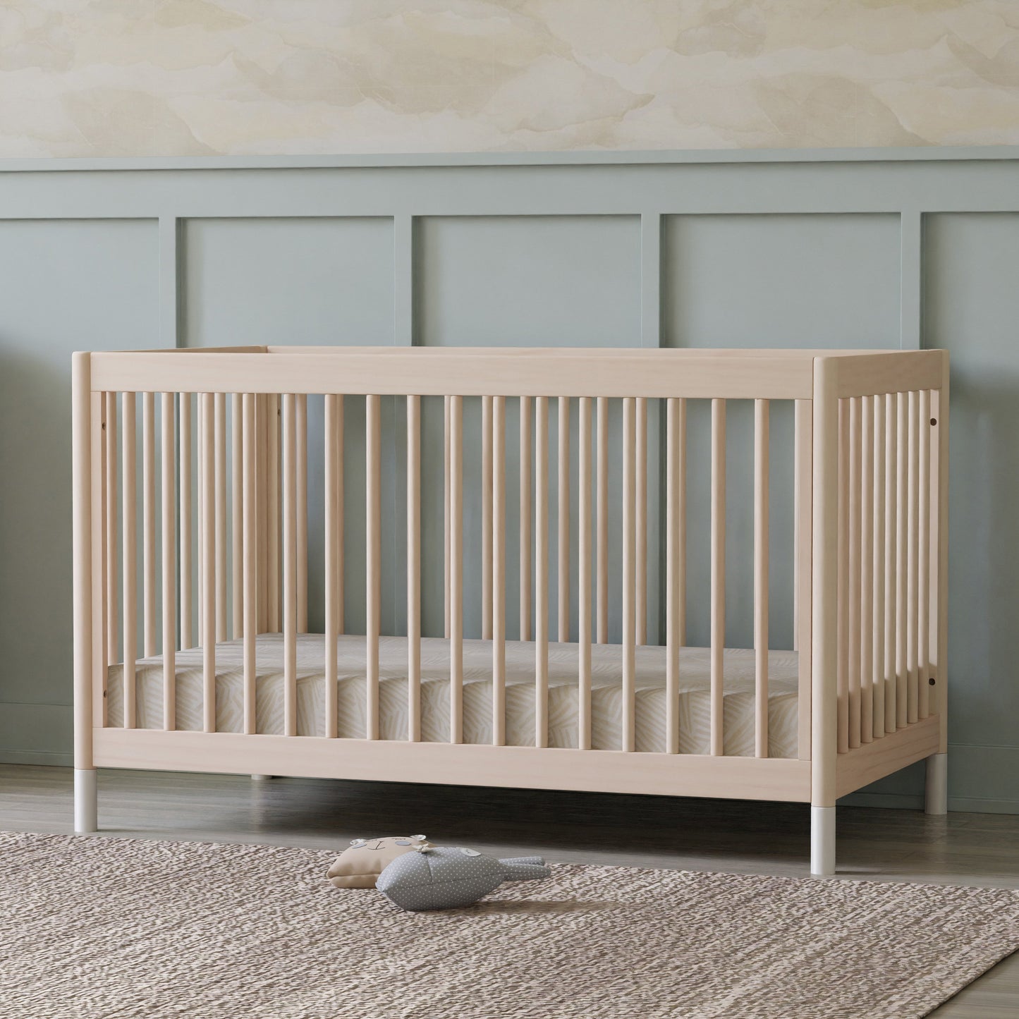 M12901NXW,Gelato 4-in-1 Convertible Crib w/Toddler Conversion Kit in Washed Natural  W Feet