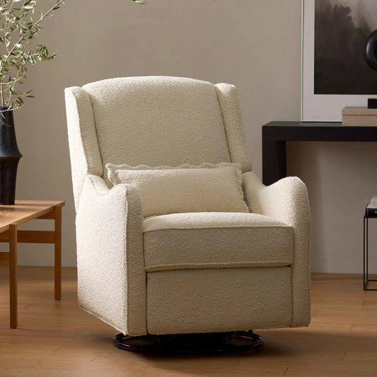 M27787WB,Devon Recliner and Swivel Glider in Ivory Boucle