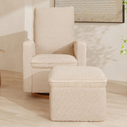 M20985CSG,Cali Storage Ottoman in Chai Shearling