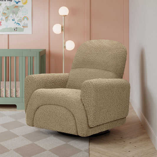 M30087LT,Rainbow Recliner and Swivel Glider in Latte Teddy Loop