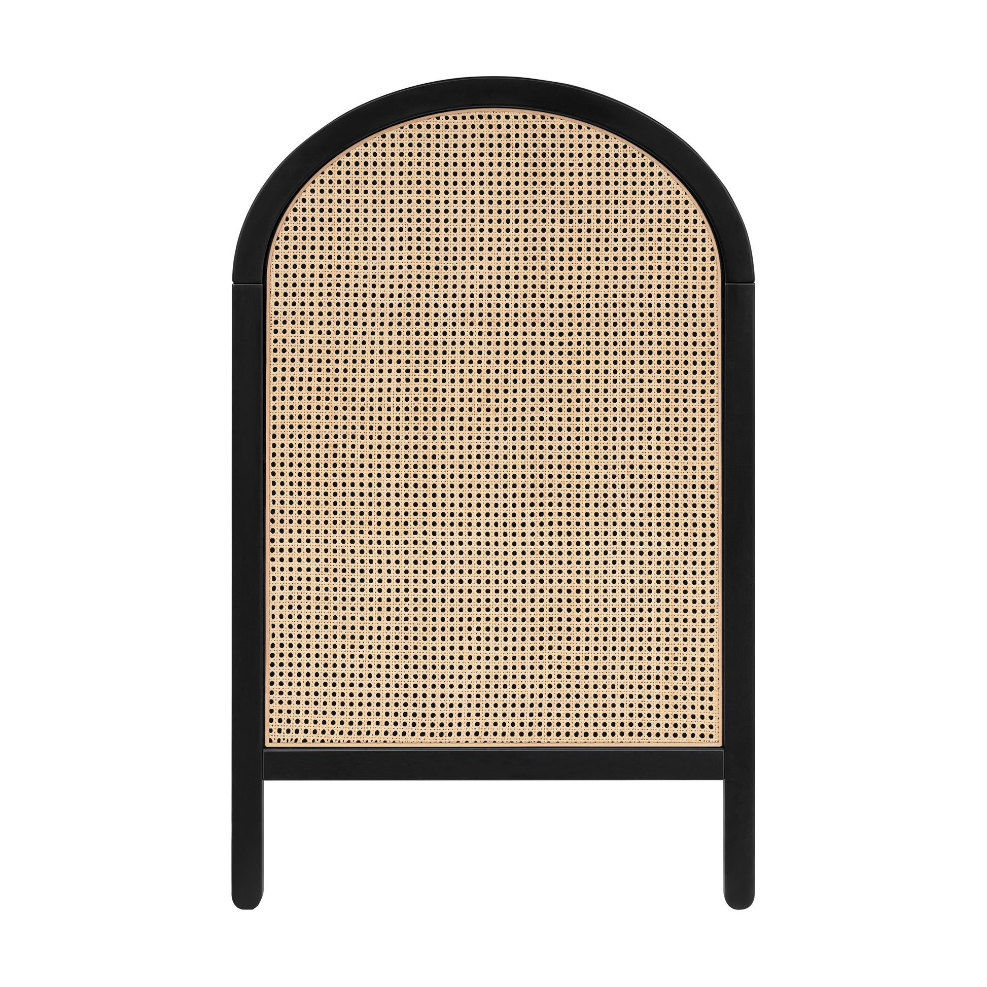 M25601BNC,Bondi Cane 3-in-1 Convertible Crib w/ Toddler Bed Kit in Black with Natural Cane