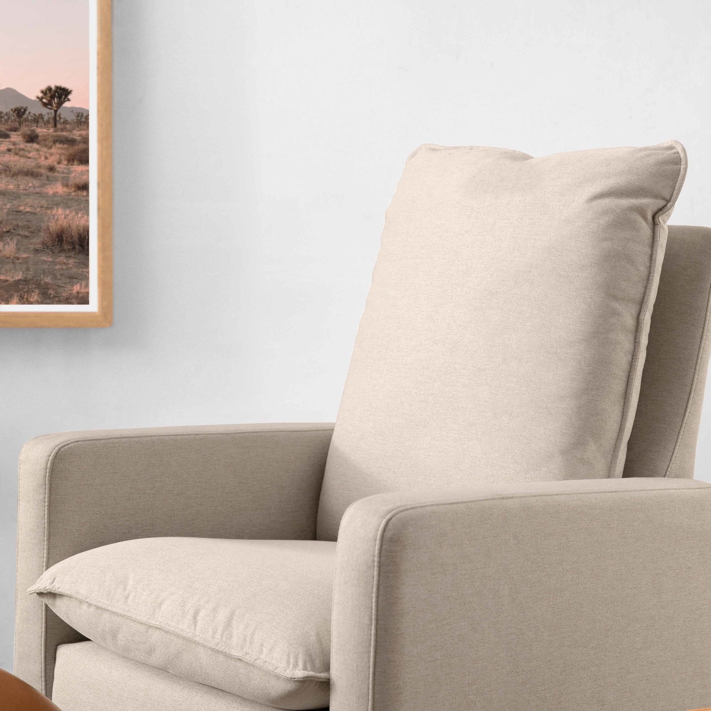 M20987PBEW,Cali Pillowback Swivel Glider in Performance Beach Eco-Weave