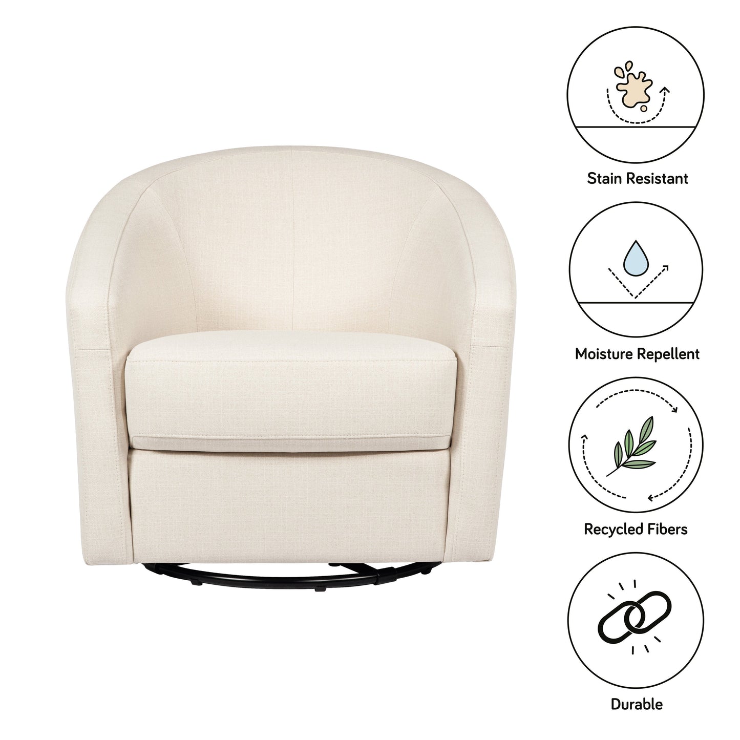 M5887PNET,Madison Swivel Glider in Performance Natural Eco-Twill
