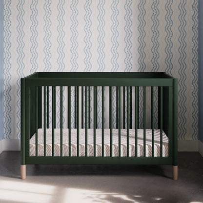M12901FRGRBE,Gelato 4-in-1 Convertible Crib w/Toddler Bed Kit in Forest Green/Blonde Feet