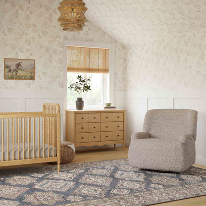 M27687EGS,Winslow Extra Wide Recliner and Swivel Glider in Earl Grey Shearling