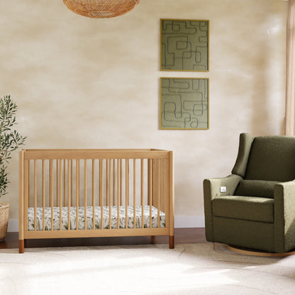 M12901HYVTL,Gelato 4-in-1 Convertible Crib w/Toddler Bed Kit in Honey/Vegan Tan Leather Feet
