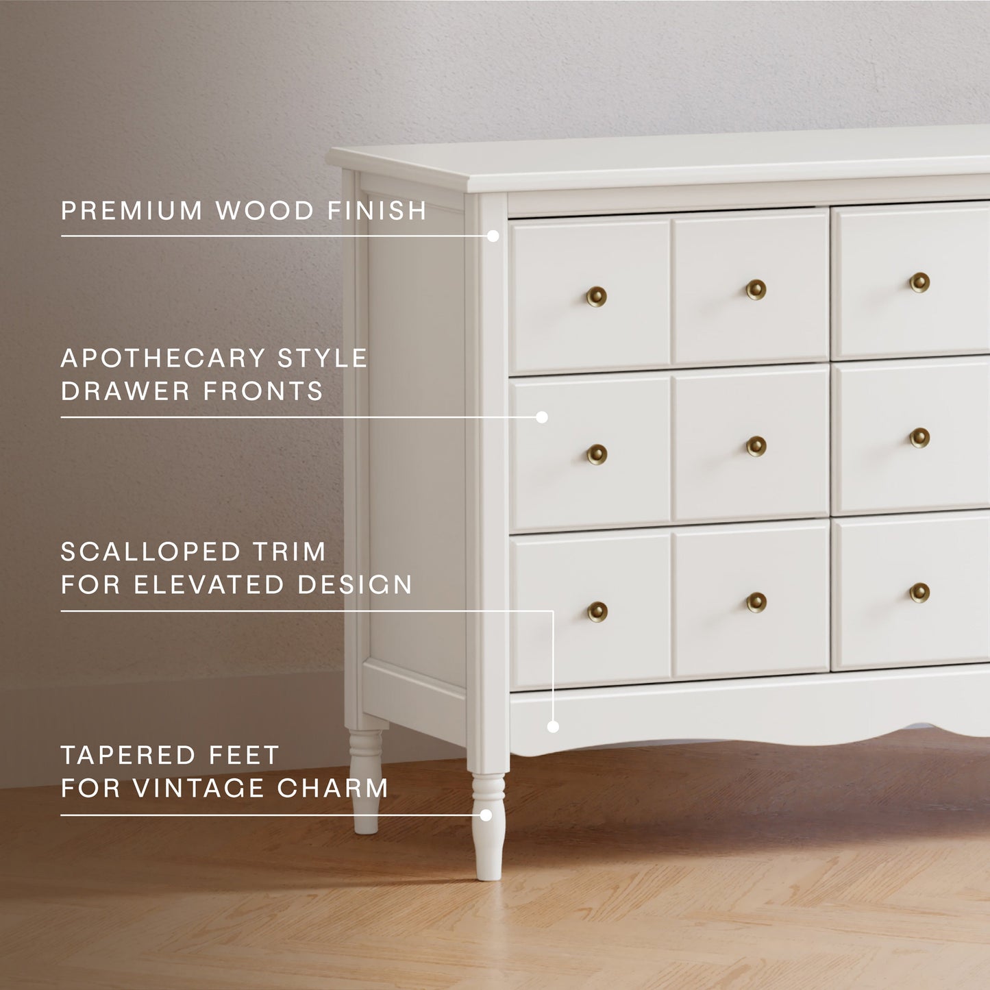 M7128RW,Liberty 9-Drawer Assembled Dresser in Warm White