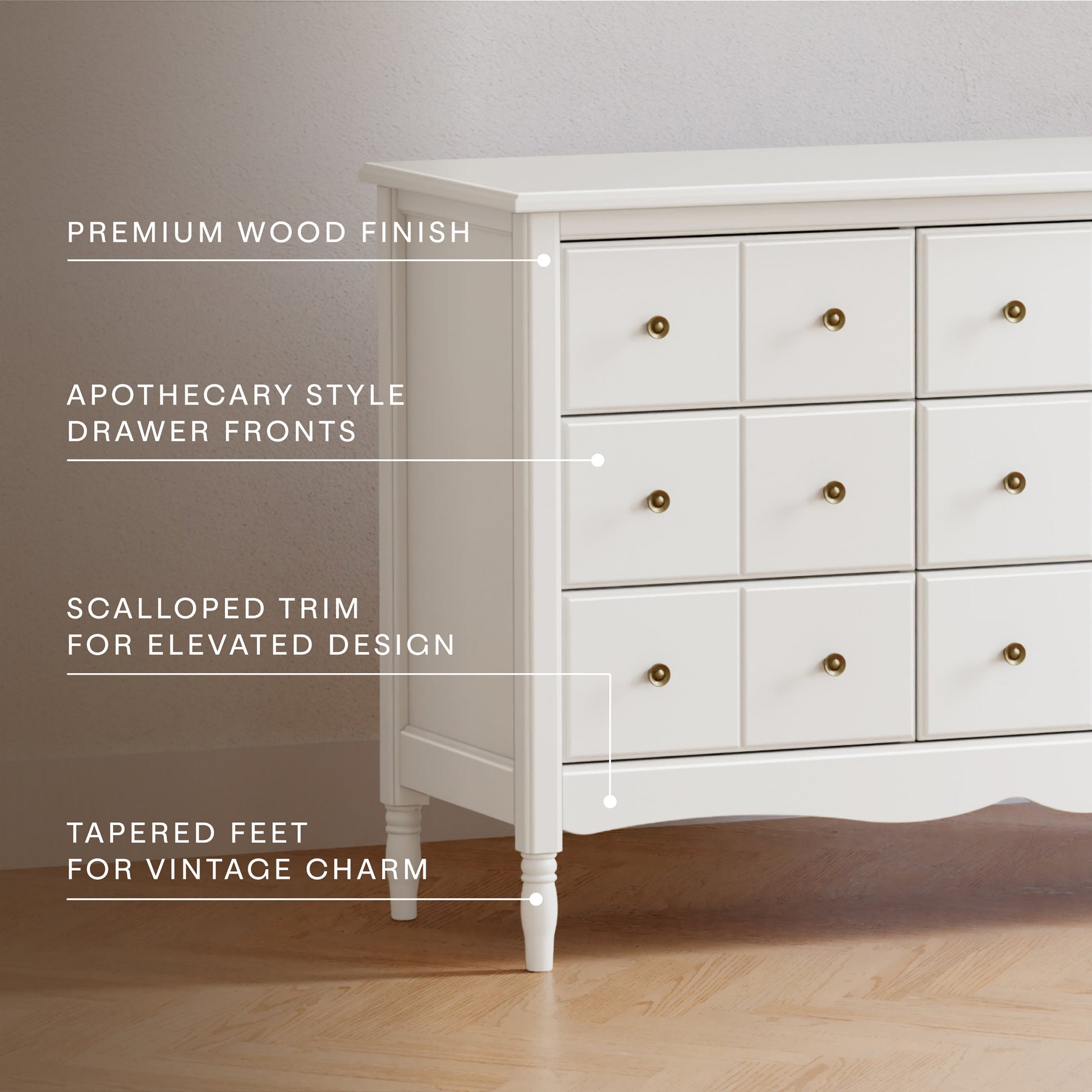M7128RW,Liberty 9-Drawer Assembled Dresser in Warm White
