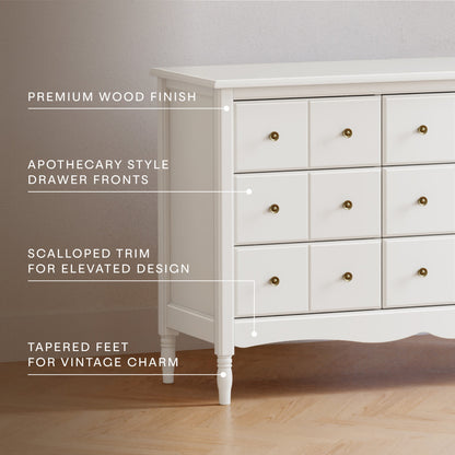 M7128RW,Liberty 9-Drawer Assembled Dresser in Warm White