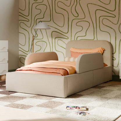 M32099PBEW,Upholstered Twin/Full Bed Guardrails in Performance Beach Eco-Weave