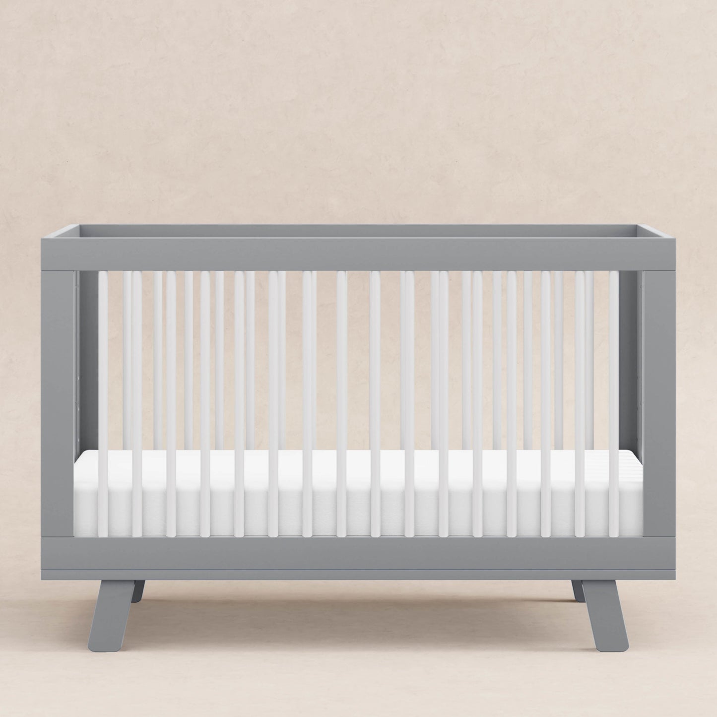 M4201GW,Hudson 3-in-1 Convertible Crib w/Toddler Bed Conversion Kit in Grey/White