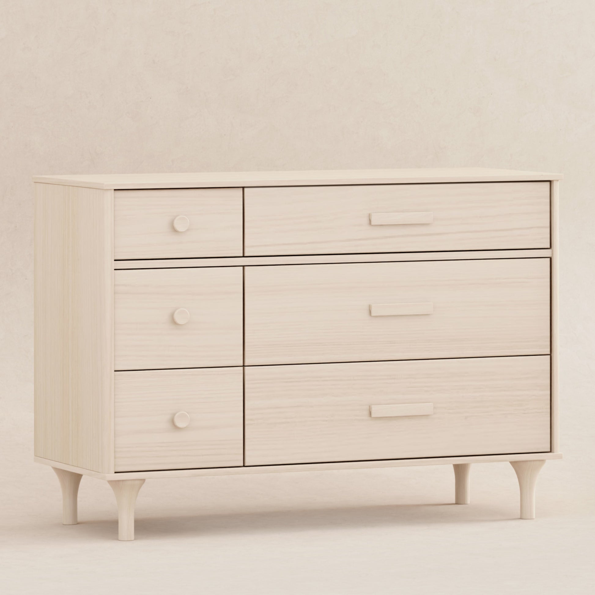 M9016NX,Lolly 6-Drawer Double Dresser  Assembled in Washed Natural