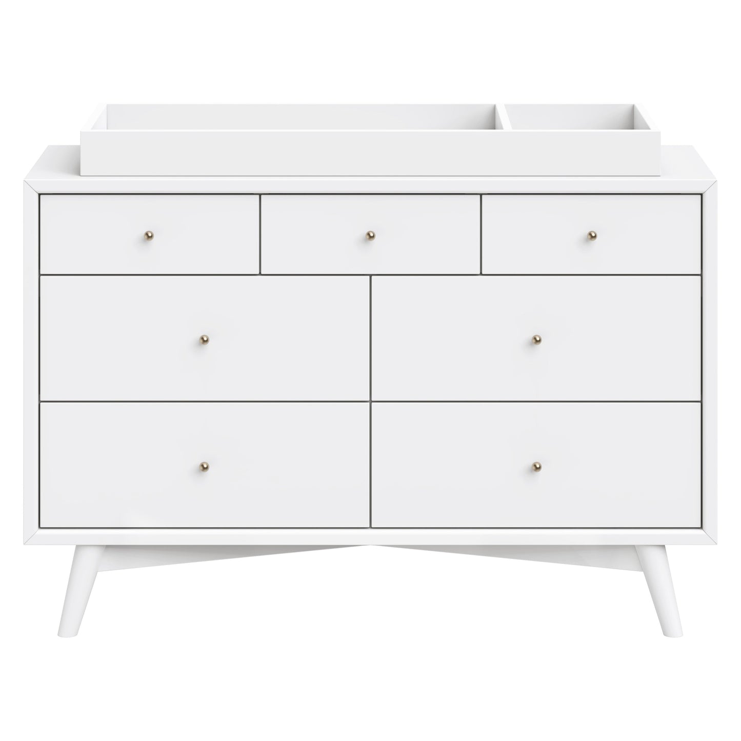 M15916W,Palma 7-Drawer Double Dresser  Assembled in White