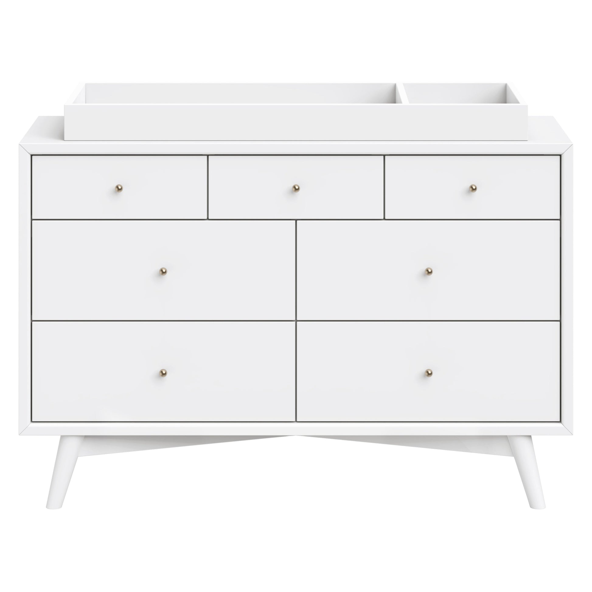 M15916W,Palma 7-Drawer Double Dresser  Assembled in White