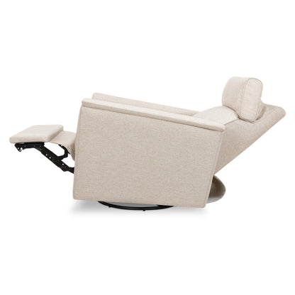 M17186PBEW,Willa Plus Power Glider Recliner w/ Power Headrest in Performance Beach Eco-Weave