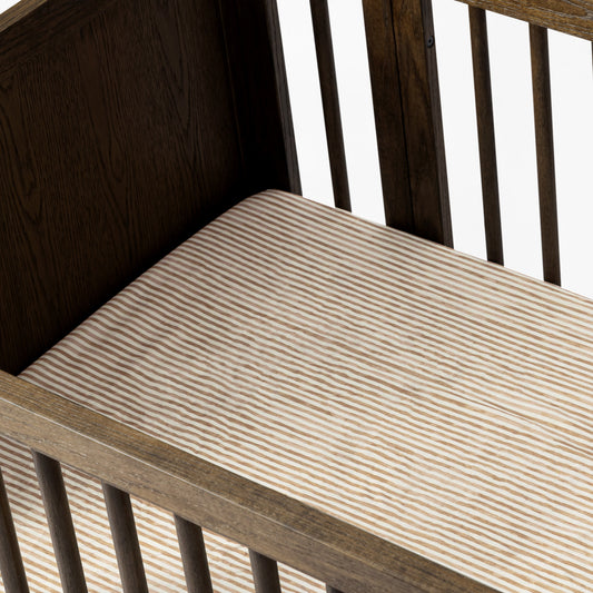 T34335AS,Nate Berkus x Babyletto Crib Sheet in Autumn Stripe