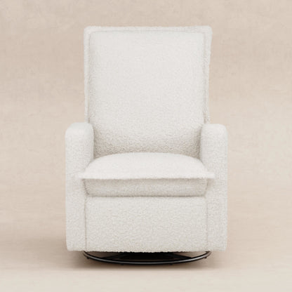 M20977CMSG,Cali Flange Gliding Swivel Recliner in Cream Shearling