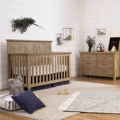 B14501DF,Emory Farmhouse 4-in-1 Convertible Crib in Driftwood