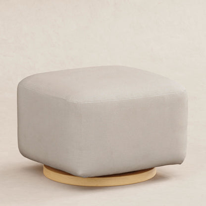 M26385PBEWLB,Kiwi Gliding Ottoman in Performance Beach Eco-Weave w/ Light Wood Base