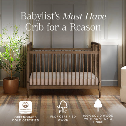 M7101NL,Liberty 3-in-1 Convertible Spindle Crib w/Toddler Bed Conversion Kit in Natural Walnut