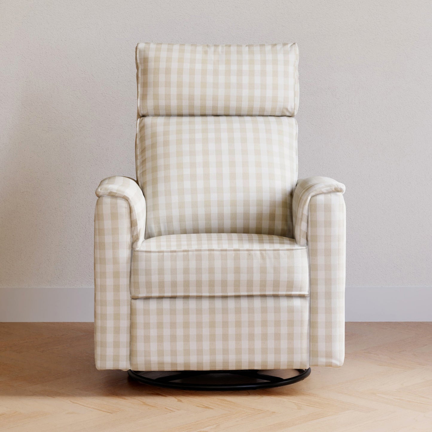 M17186TGH,Willa Plus Power Glider Recliner w/ Power Headrest in Tan Gingham